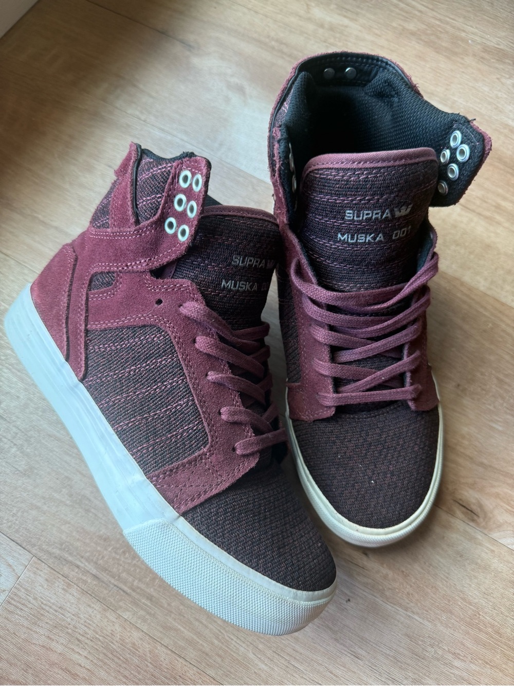 Supra Muska Burgundy High-Top Sneakers